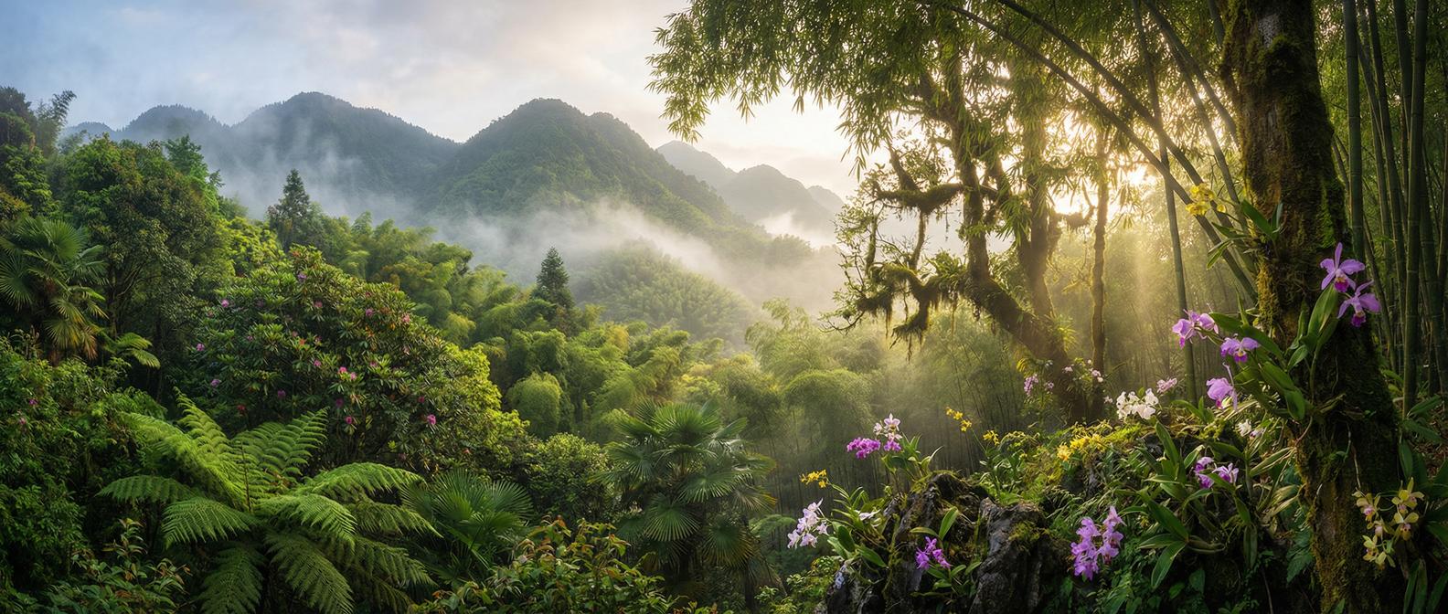 幼女漫画 - 峨眉山植物视频全景